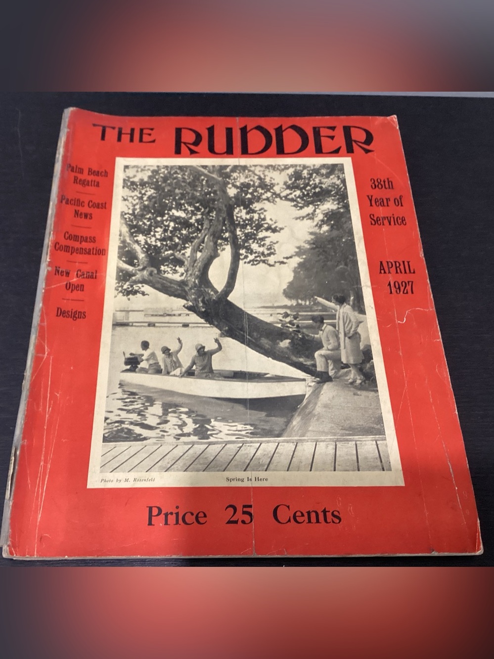 Antique April 1927 38th year of Services “Spring is Here”. THE RUDDER Magazine